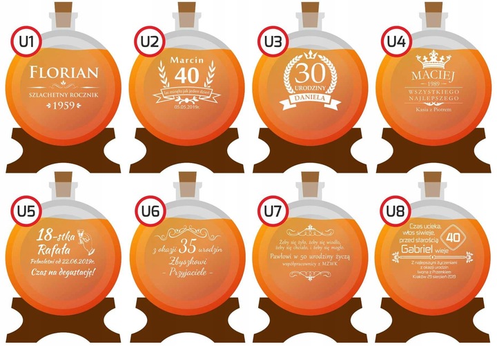 Beczka szklana antałek beczułka karafka 2L z kranikiem GRAWEREM na