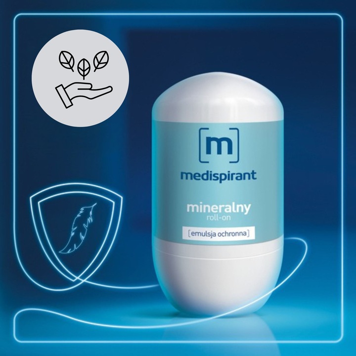 Medispirant Mineralny Roll-on 40 ml antyperspirant dla wrażliwej skóry