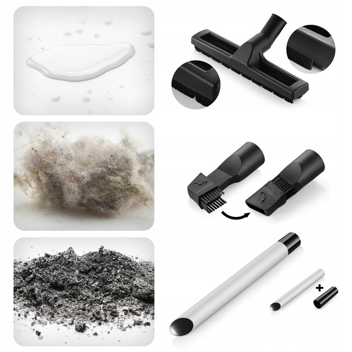 ODKURZACZ PRZEMYSŁOWY MOCNY 3300W BEZWORKOWY MOKRO SUCHO GIPS POPIÓŁ