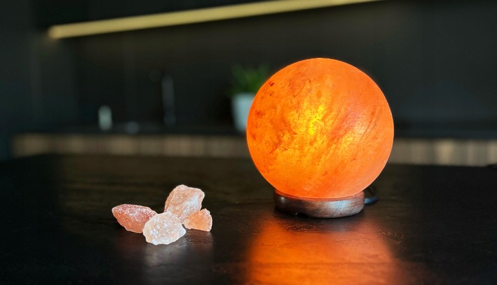 Lampa solna HIMALAJSKA 3-4 kg okrągła jonizator powietrza księżyc Luna