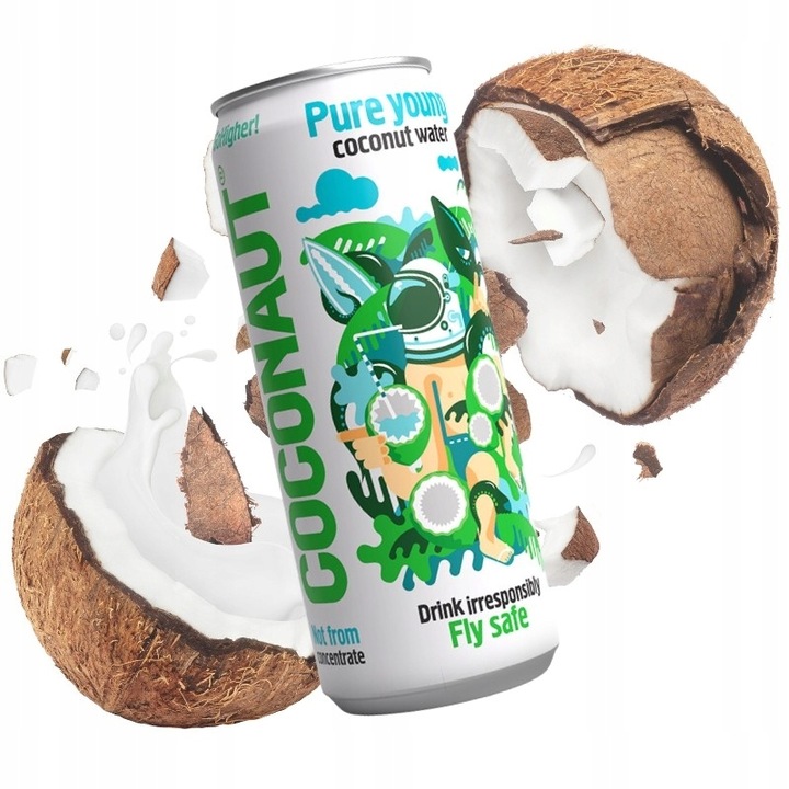 ZESTAW 24x Woda Kokosowa z Młodego Kokosa Niegazowana Coconaut 320 ml