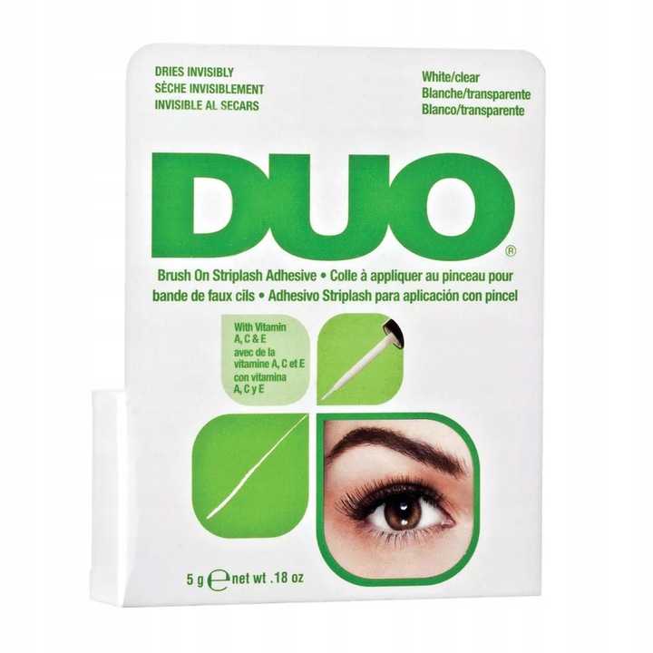 Bezbarwny klej do sztucznych rzęs DUO Brush On Ardell z wit. A, E i C 5 ml