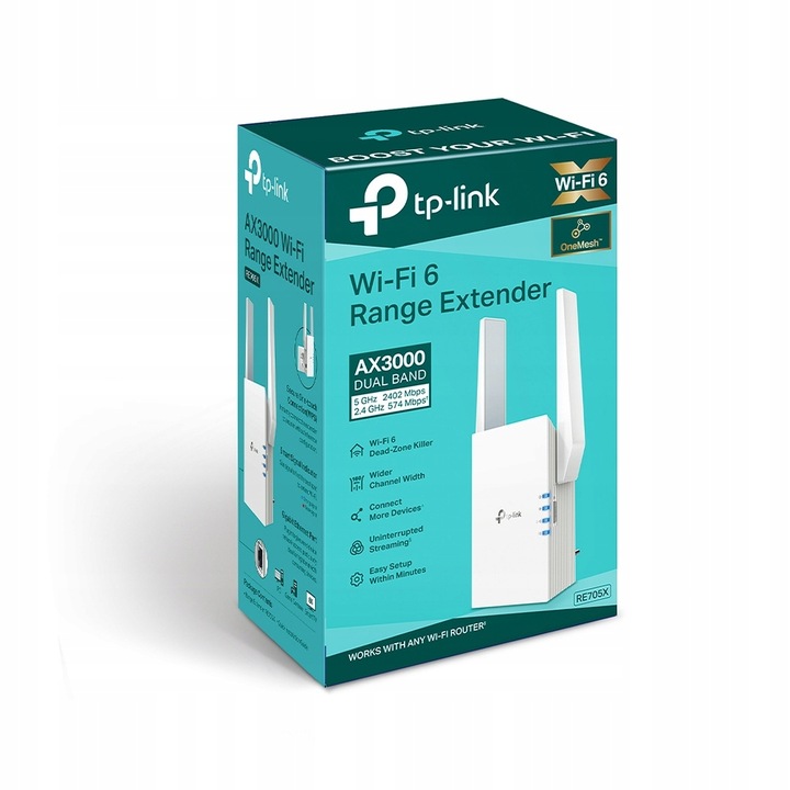 Wzmacniacz sygnału TP-LINK RE705X Wi-Fi 6, AX3000