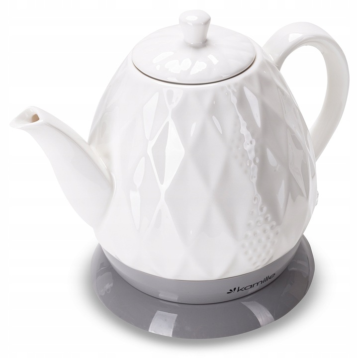 CZAJNIK ELEKTRYCZNY BEZPRZEWODOWY CERAMICZNY KAMILLE 1200 W 1,5 L