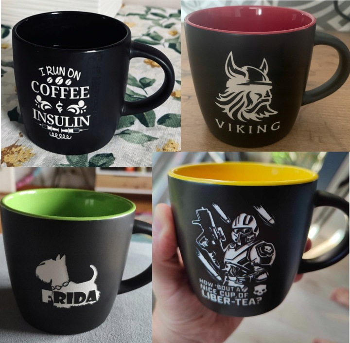 Duży kubek z własnym nadrukiem grawerem do kawy herbaty urodziny na prezent