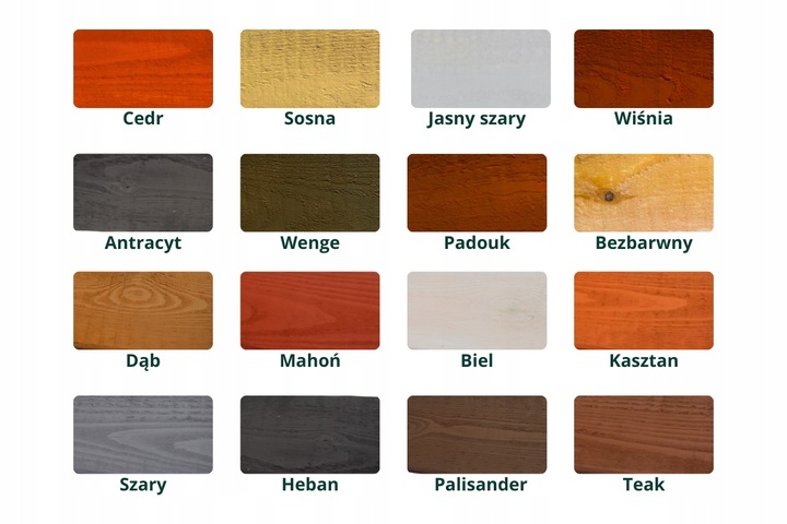 IMPREGNAT farba do drewna z woskami 5l-16 kolorów