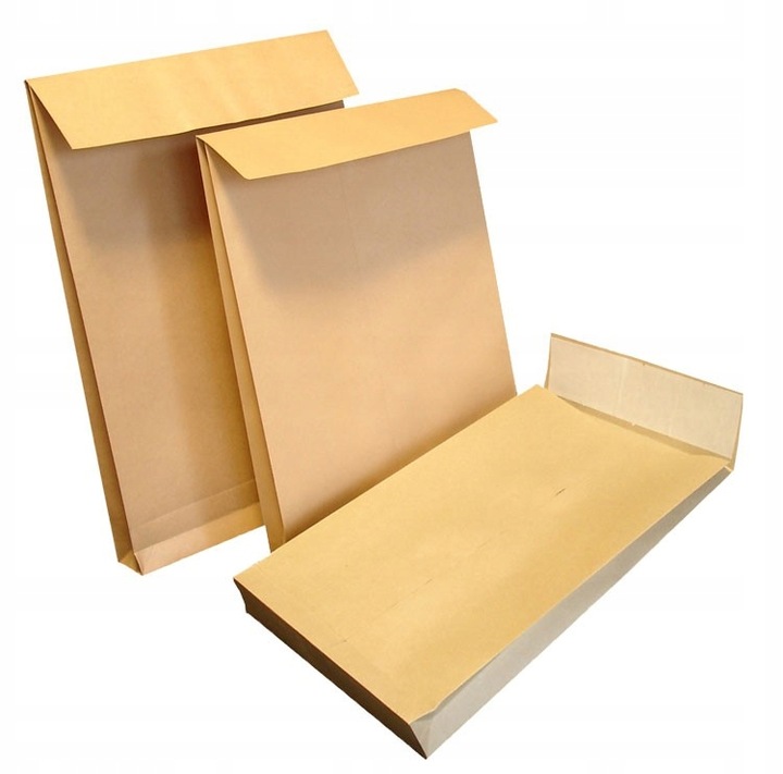 Koperty samoklejące B4 250x353x38 mm brązowe 25szt