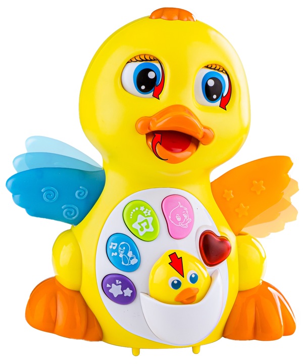 HOLA Interaktywna tańcząca kaczka śpiewa tańczy światło dźwięk