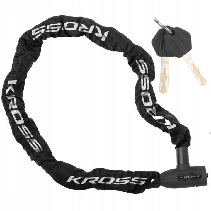 ZAPIĘCIE Rowerowe ŁAŃCUCH KROSS BLOKADA Zabezpieczenie Do Roweru Kluczyki