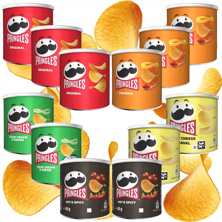 Chipsy ziemniaczane Pringles Original i inne rózne smaki mix 12x40g