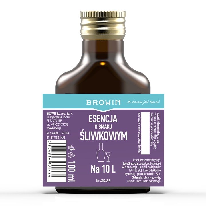 Esencja zaprawka o smaku śliwki śliwowica na 10L alkoholu Browin