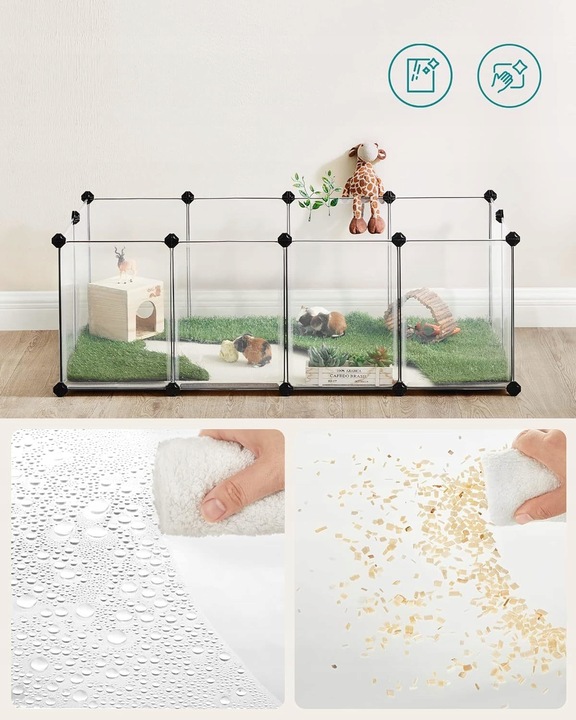 Modułowa Zagroda Kojec Wybieg dla Małych Zwierząt Gryzoni Chomika Świnki