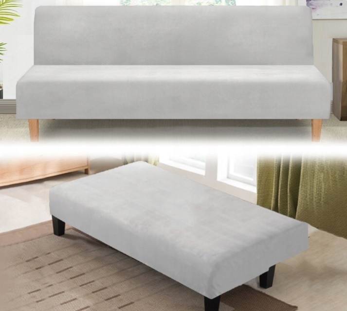 POKROWIEC NA WERSALKĘ SOFĘ WELUR PREMIUM PLUSZ ELASTYCZNY 190-210 OEKO TEX