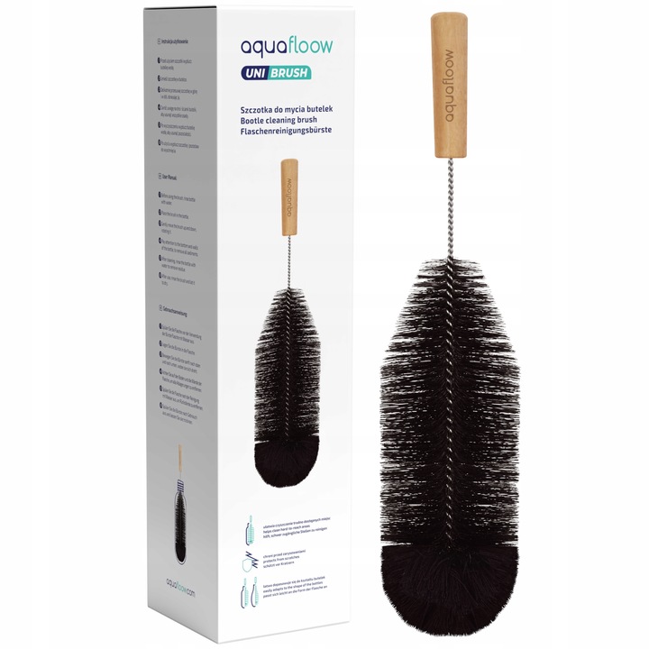 SZCZOTKA DO CZYSZCZENIA BUTELEK SATURATORA WODY WYCIOR DO MYCIA CZARNY