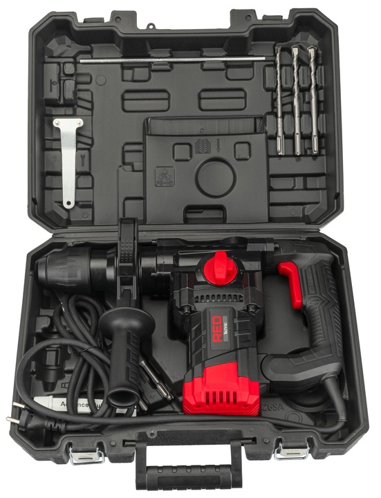 MŁOT UDAROWY MŁOTOWIERTARKA UDAR SDS+ 2200W 6J WALIZKA 3 X WIERTŁO +