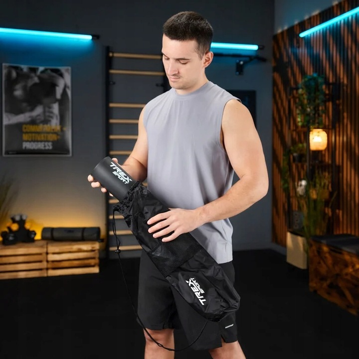 Zestaw 3w1 pianka osłona ochraniacz na sztangę gryf pasy zaciski Trex