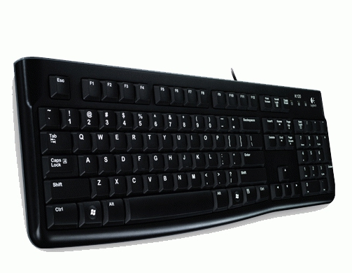 Klawiatura przewodowa Logitech K120 USB Czarna Business US Cicha 920-002479
