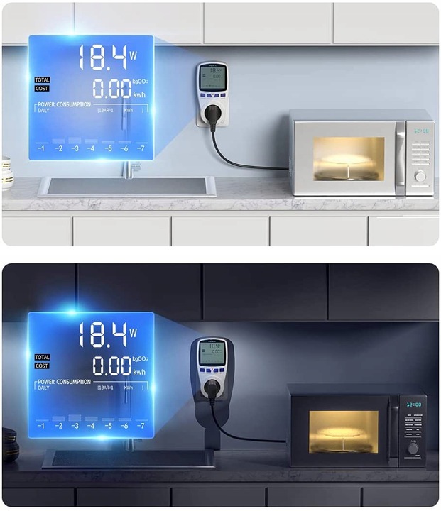 PRECYZYJNY LICZNIK WATOMIERZ POBORU PRĄDU ENERGII MIERNIK ELEKTRONICZNY