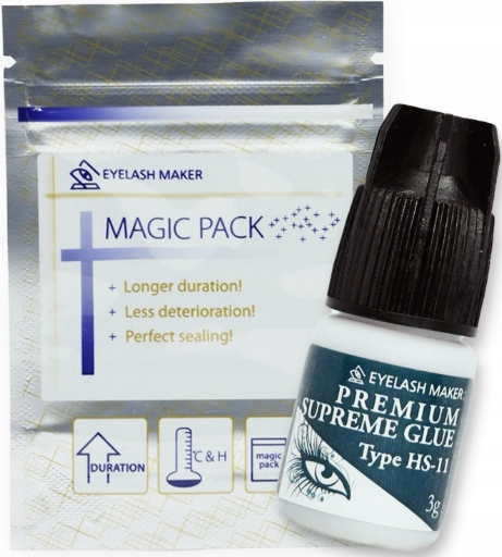 SZYBKOSCHNĄCY KLEJ DO RZĘS PROEFESIONAL LASHES HS-11 3gr 3 ml +WORECZEK UV