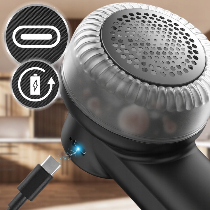 GOLARKA DO UBRAŃ TKANIN SWETRÓW MOCNA AKUMULATOROWA USB-C 3 TRYBY 6