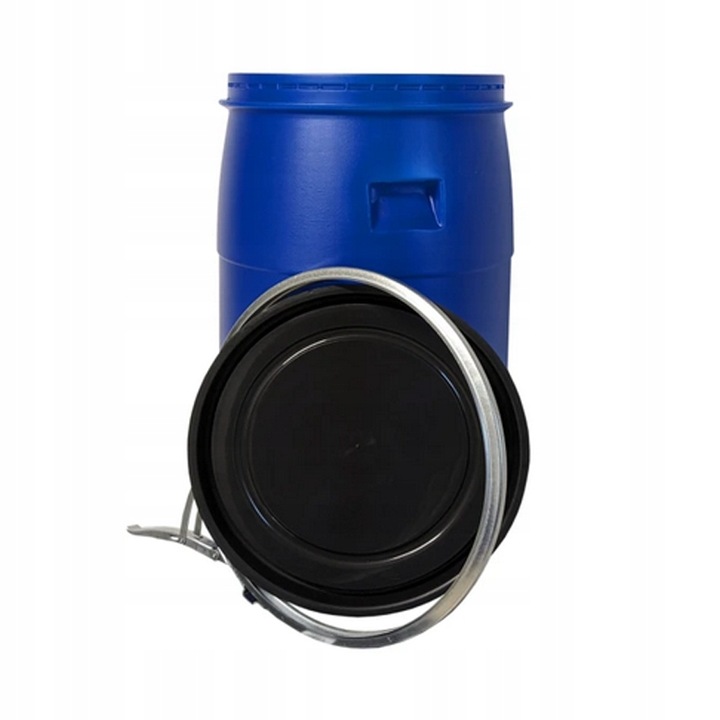 BECZKA PLASTIKOWA DO KISZENIA NA WODĘ ATEST 60L OBEJMA + SZCZYPCE