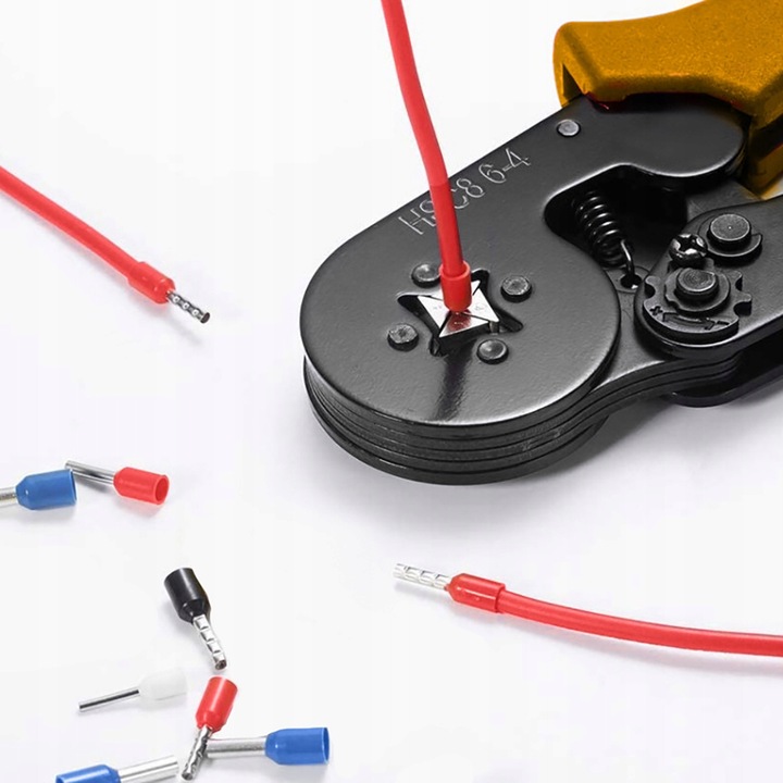 Zaciskarka do Tulejek Praska do Konektorów Kabli + 1200 Końcówek 0,5 -