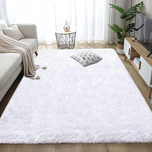 Pluszowy Dywan Shaggy Puszysty Do Salonu Miękki 140x200 Prostokąt
