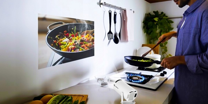 Projektor ANDROID rzutnik 4K WIFI PRZENOŚNY SMART FULL HD HY300 PRO