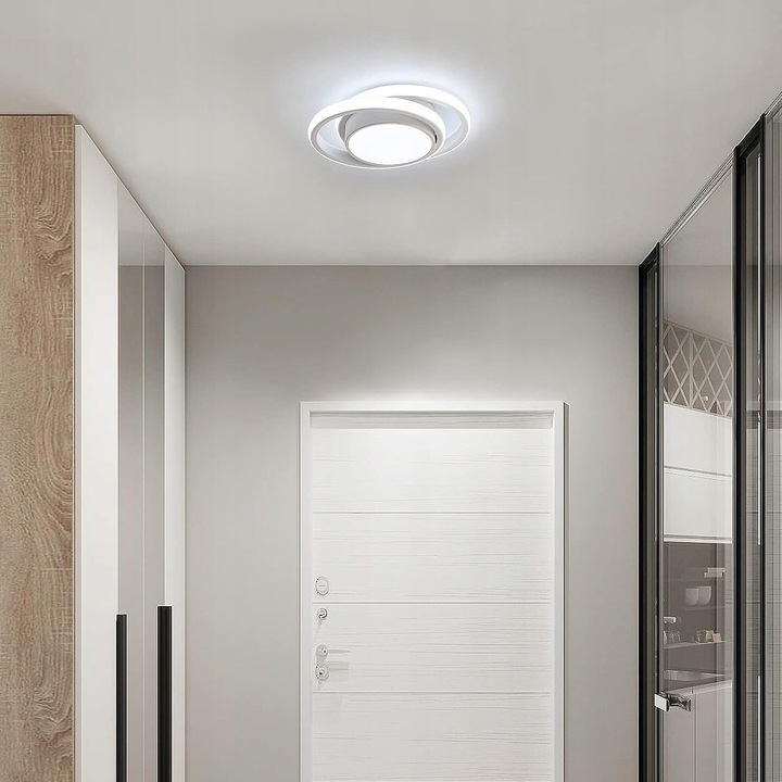 LAMPA SUFITOWA PLAFON LED OKRĄGŁY BIAŁY NOWOCZESNY DO SALONU 32W 6500K