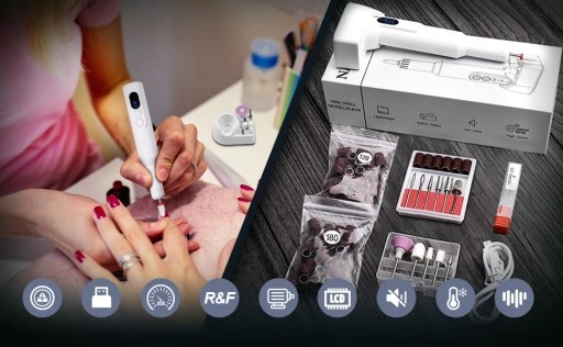 Mini Frezarka do Paznokci Manicure Zestaw 20000RPM