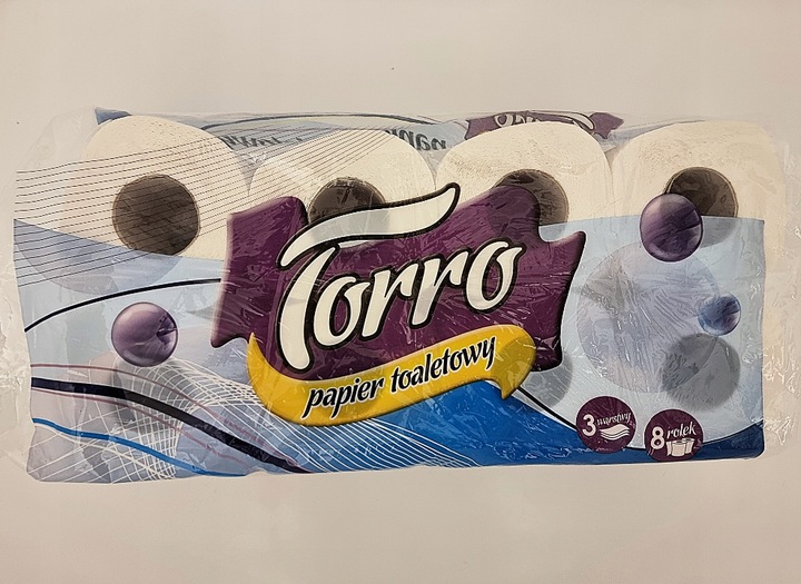 64rolki Premium Papier toaletowy Torro celuloza 3warstwowy Gruby 18mb