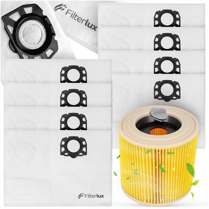 8x Worki filtr do Karcher WD3 WD2 SE4001 KFI 357 V15 V17 V19