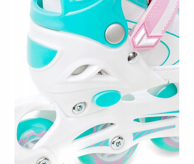 Rolki Regulowane RAVEN Lia Mint 34-37 Kółko LED