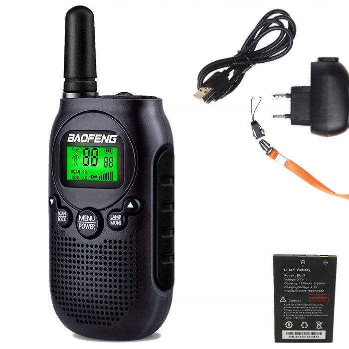 KRÓTKOFALÓWKA 2x WALKIE TALKIE BAOFENG BF-T6 PMR RADIOTELEFON DUŻY ZASIĘG