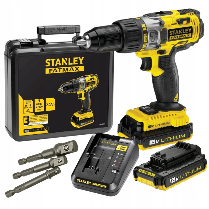 WKRĘTARKA STANLEY FMC625D2 2x2Ah Udar + ADAPTERY