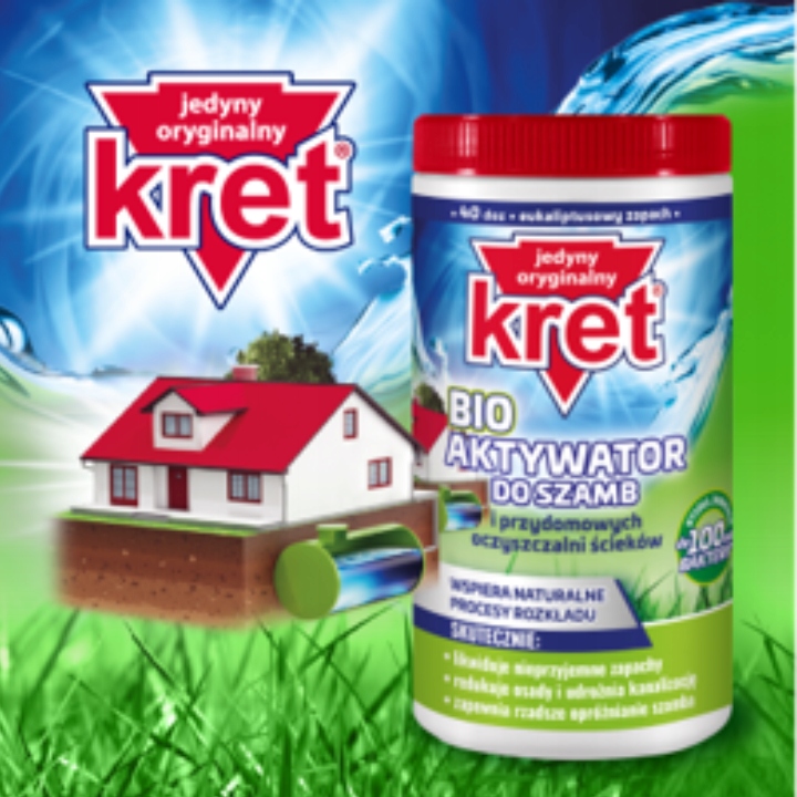 Kret Aktywator Bakterie do Szamba i Oczyszczalni Przydomowych Tłuszcze