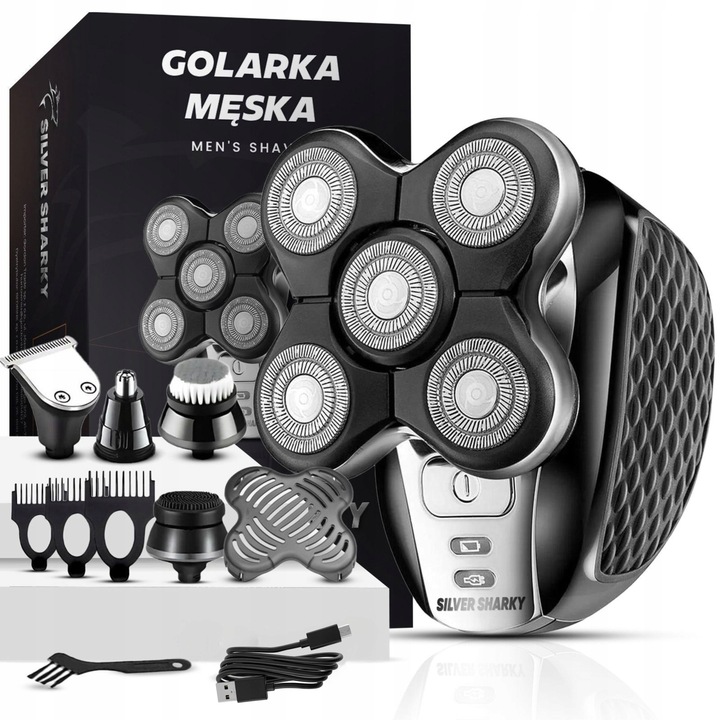 Golarka Męska Akumulatorowa Maszynka Do Golenia Trymer Do Nosa i Brody