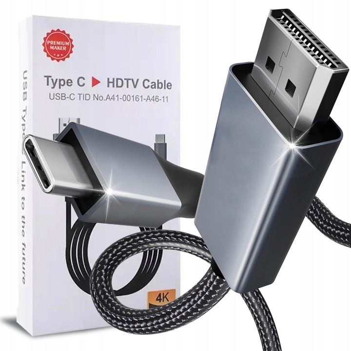 KABEL PRZEWÓD ADAPTER PRZEJŚCIÓWKA USB-C 3.1 TYP C DO HDMI 4K MHL 200cm