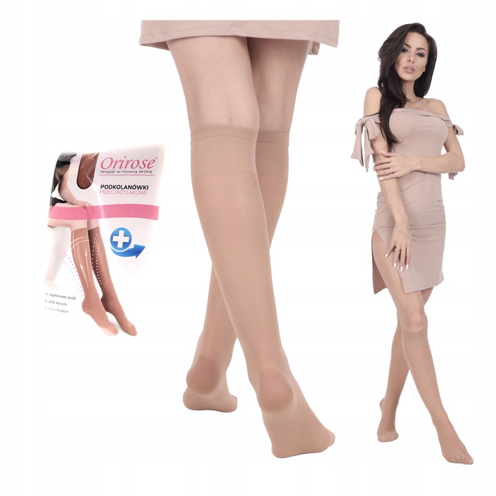 Orirose MEDI Podkolanowki uciskowe PRZECIWŻYLAKOWE 2st. ucisku 18/22mmHg