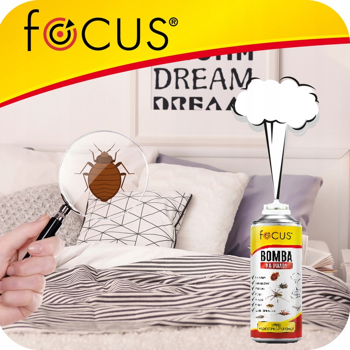 BOMBA NA PLUSKWY MEGA MOCNA DYMNA GRANAT FOGGER ŚRODEK NA OWADY FOCUS