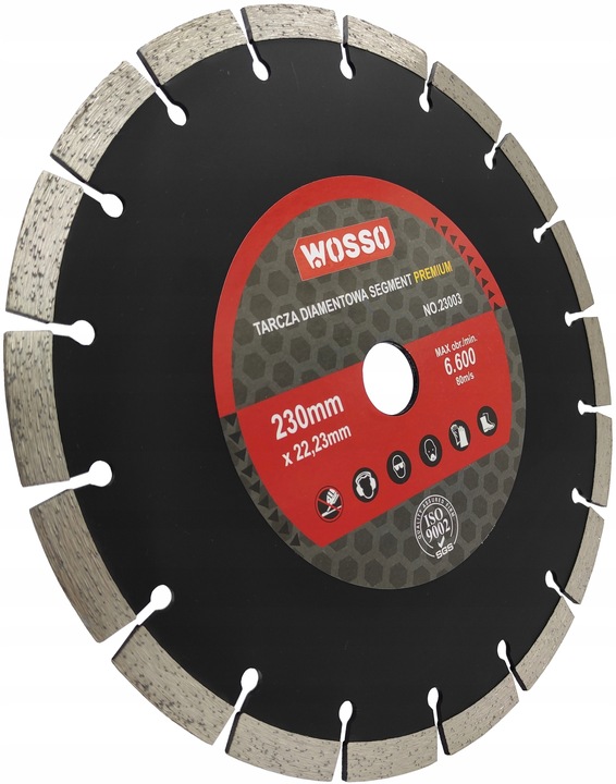 TARCZA DIAMENTOWA SEGMENTOWA 230MM DO BETONU KOSTKI CEGŁY SEGMENT PRO