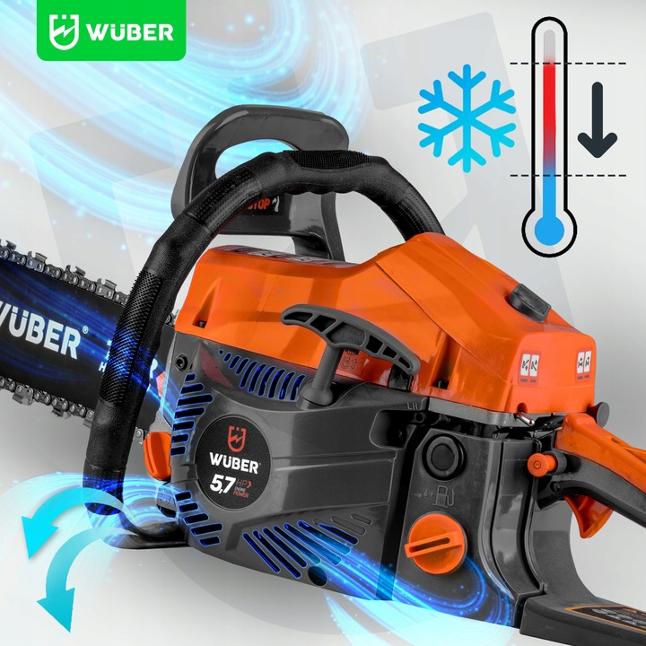 PIŁA SPALINOWA PILARKA DO DREWNA ŁAŃCUCHOWA 5,7KM +2 PROWAD +OLEJ +2x