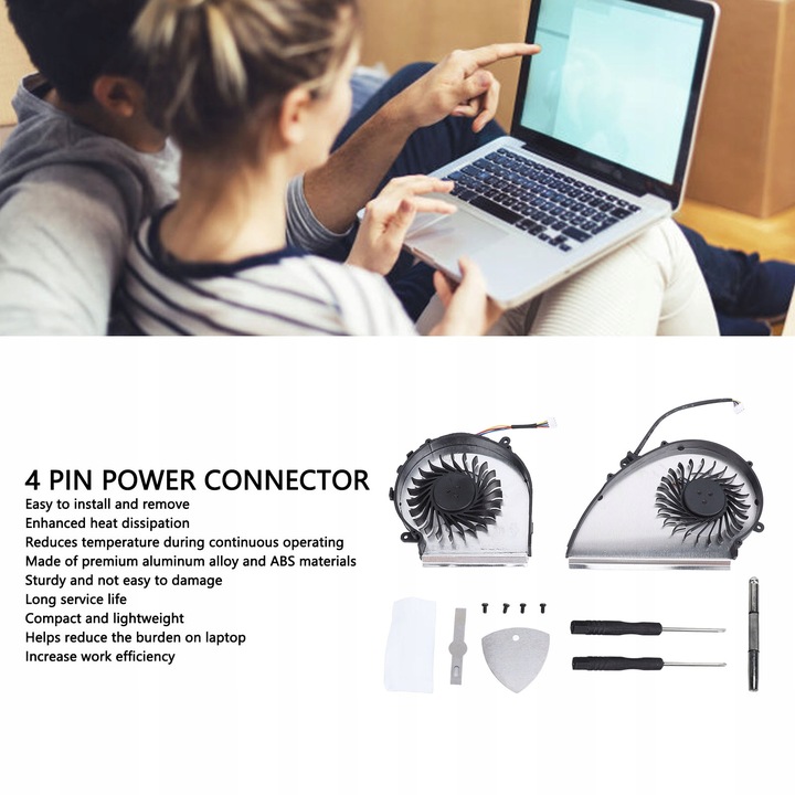 WENTYLATOR DO MSI GE72VR GP72VR GL72VR MS-179B /CPU GPU 4-PIN