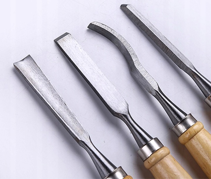 ZESTAW DŁUT RZEŹBIARSKICH DO DREWNA SNYCERSKIE STOLARSKIE ETUI ZESTAW