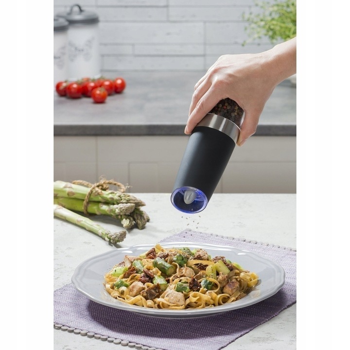 Zestaw 2x MŁYNEK ELEKTRYCZNY PIEPRZU i SOLI biały i czarny Konighoffer Luca