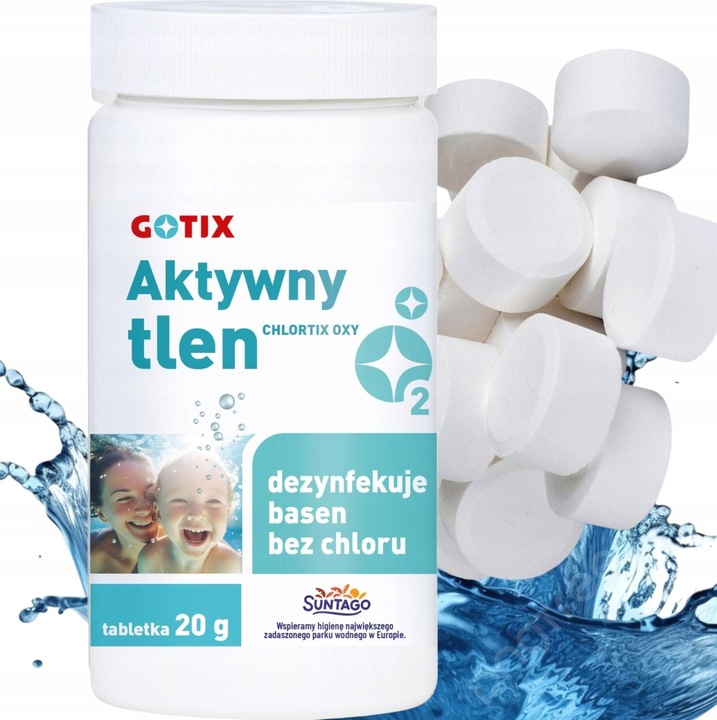 AKTYWNY TLEN do Jacuzzi Basenu spa Wody 1kg BEZ CHLORU Basen Tabletki