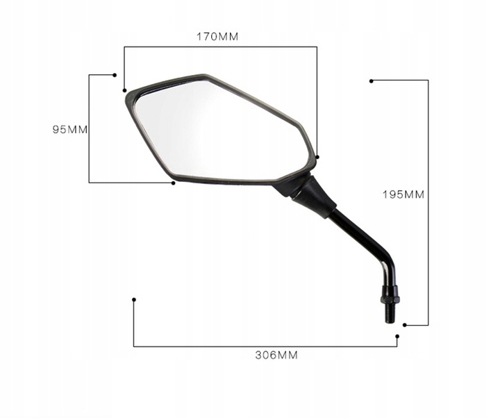 LUSTERKA MOTOCYKLOWE ZESTAW SKUTER M10 2SZT