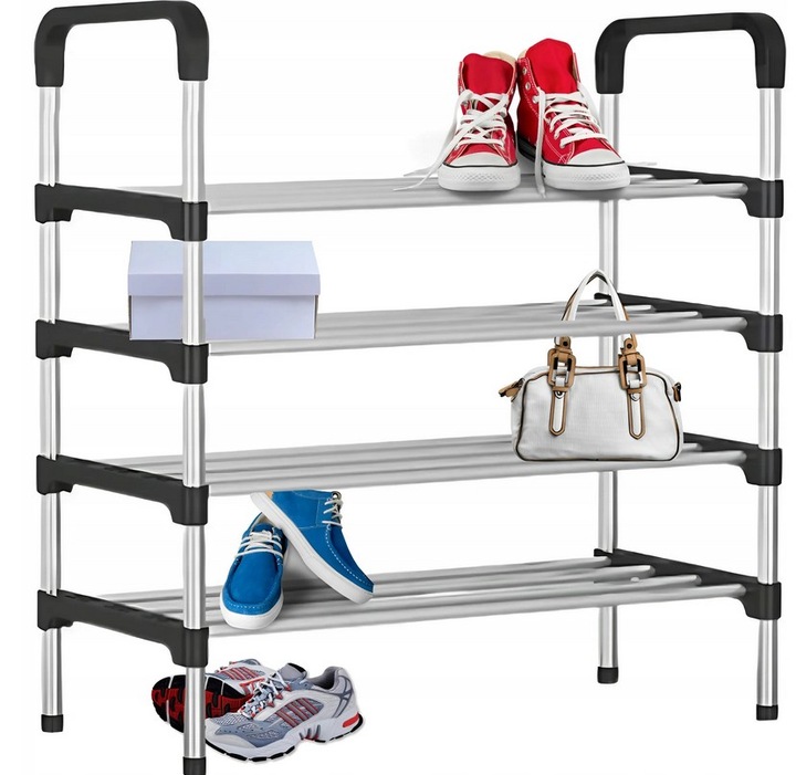 PÓŁKA NA BUTY STOJAK REGAŁ SZAFKA 4 POZIOMY MOCNA ORGANIZER NA BUTY DO