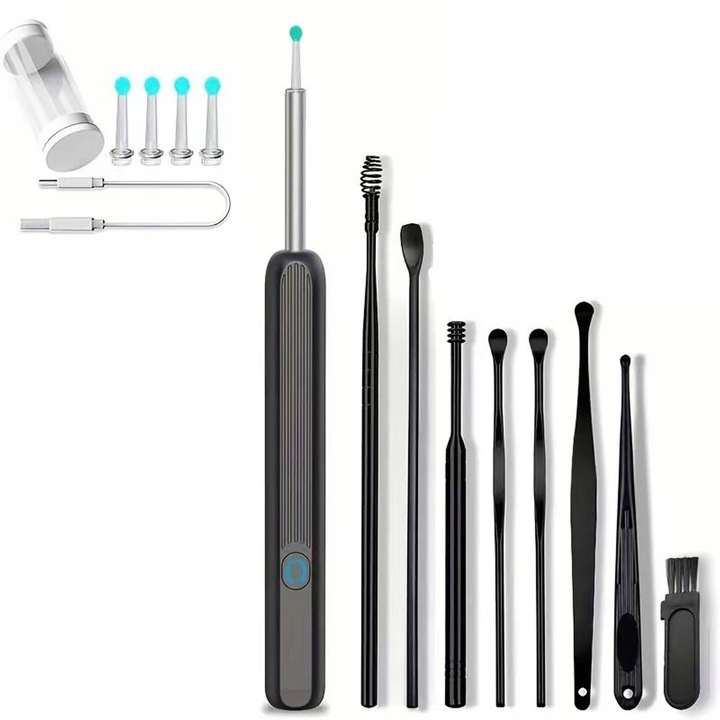 SMART OTOSKOP KAMERA CZYSZCZENIE USZU WOSK WIFI HD APLIKACJA ENDOSKOP