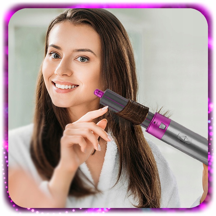 Lokówko-suszarka 5w1 Wielofunkcyjna JONIZACJA SZCZOTKA LOKI REGULACJA 1000W